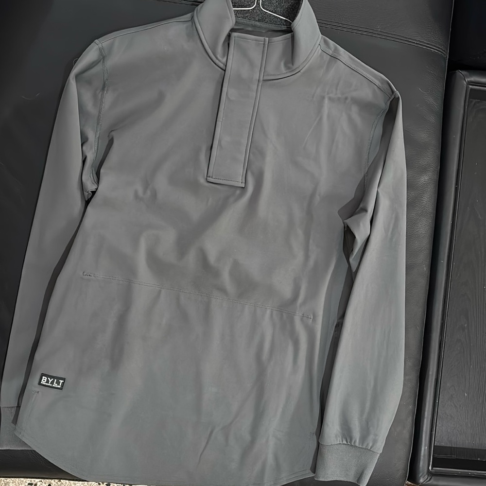 BYLT Elite + Fairway Drop Cut Pullover Men Large Dark Grey Performance Golf